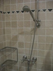 tiled shower